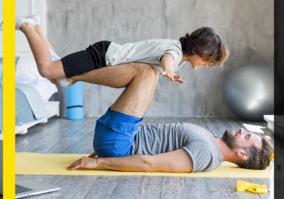 Allenamento con bambino: idea per regalare tempo al papà